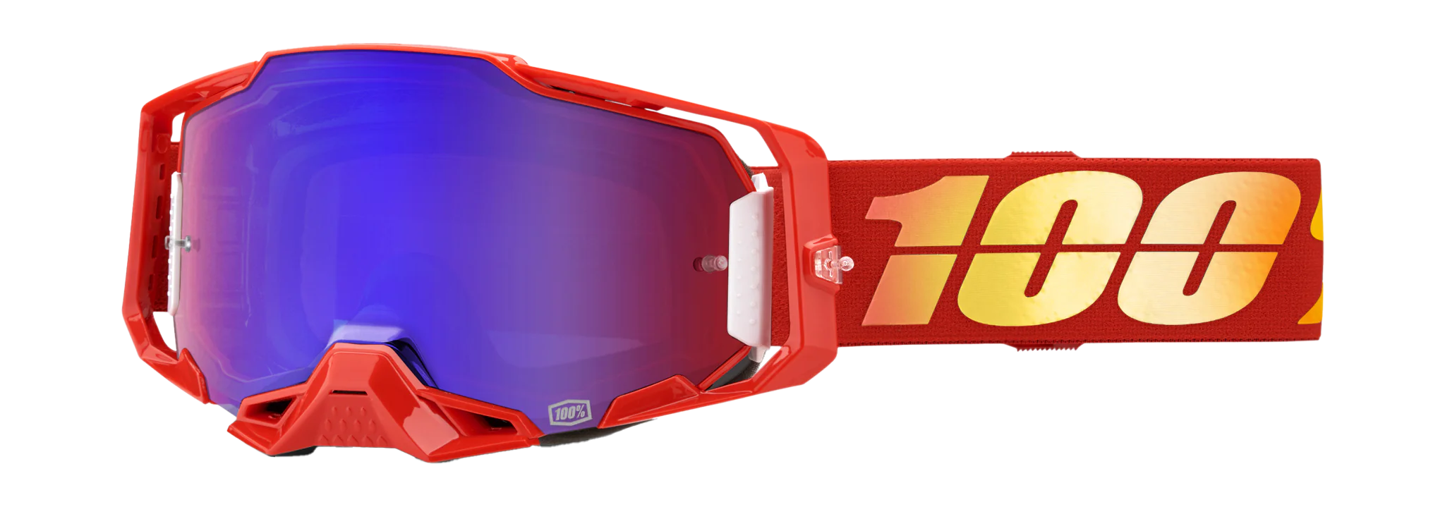 100% Crossbril Armega Nuketown - Spiegel Rood / Blauw Lens