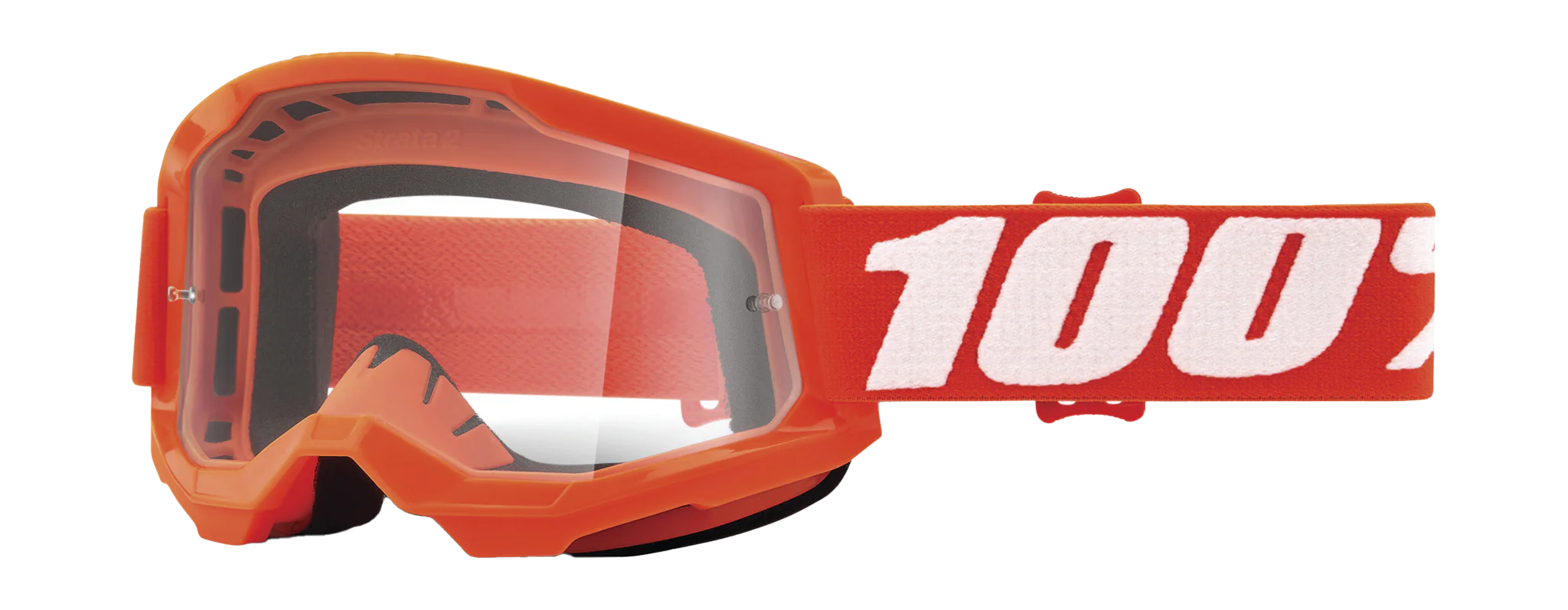 100% Crossbril Strata 2 Orange - Clear Lens