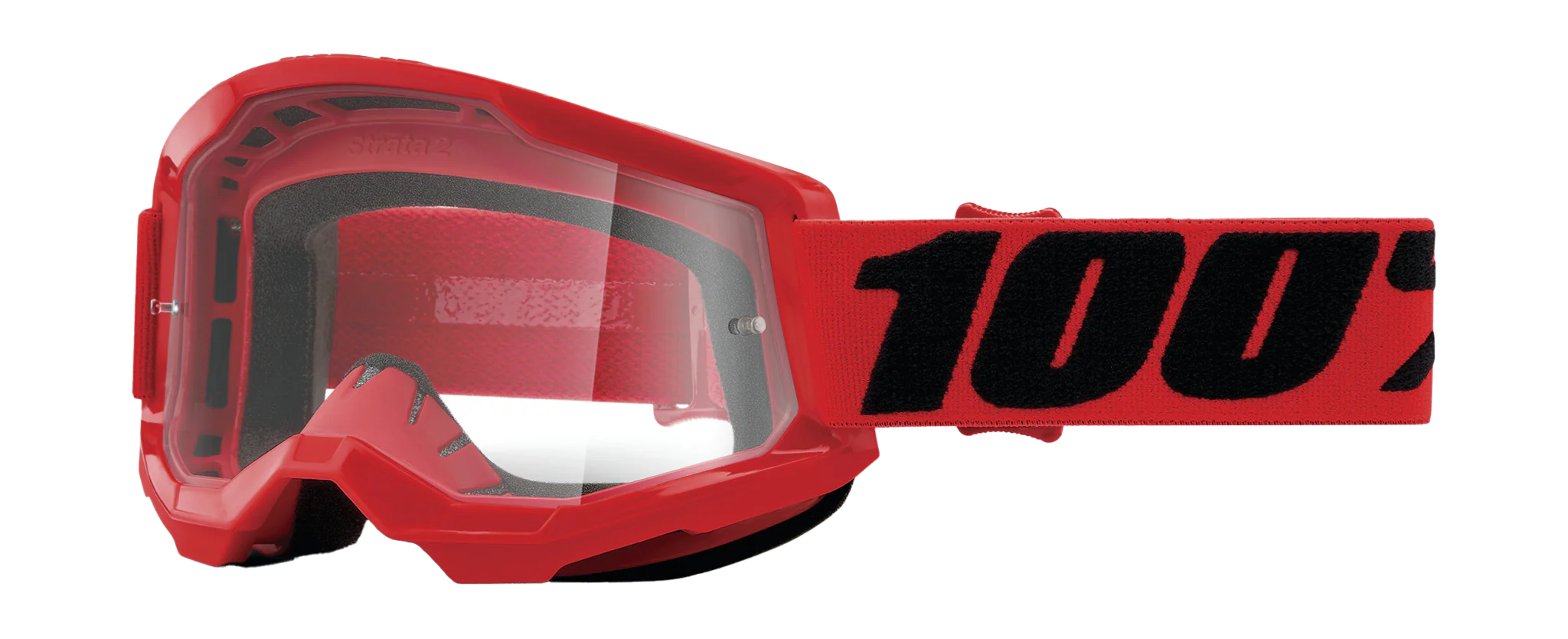 100% Crossbril Strata 2 SP22 Red - Clear Lens