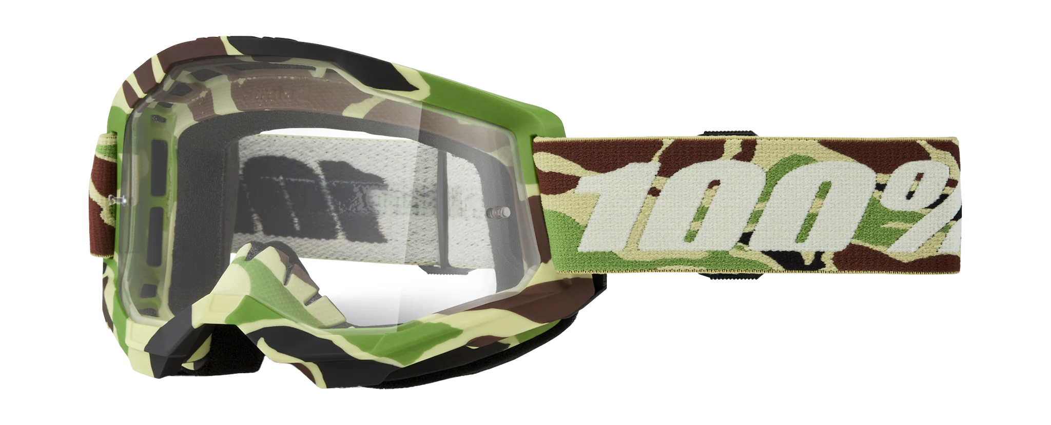 100% Crossbril Strata 2 War Camo - Clear Lens
