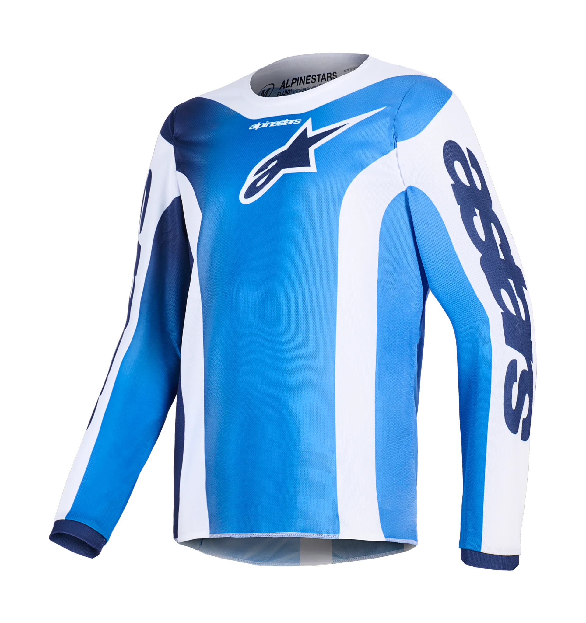 Alpinestars Kinder Cross Shirt 2026 Fluid Portl - Ucla / Blauw / Wit