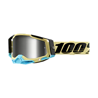100% Crossbril Racecraft 2 Airblast - Spiegel Zilver Lens