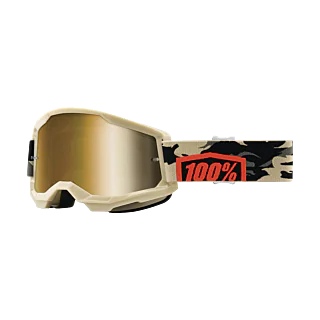 100% Crossbril Strata 2 Kombat - Spiegel True Goud Lens
