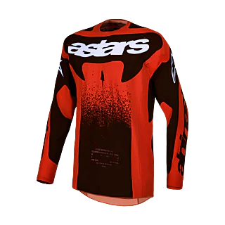 Alpinestars Cross Shirt 2027 Techstar Swan - Cardinal Rood / Zwart / Wit