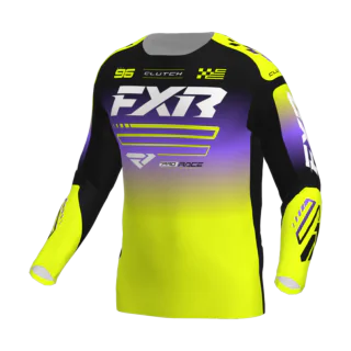 FXR Mini Crosskleding 2026 Clutch - HiVis / Zwart / Paars