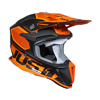 Just1 Crosshelm J18F Hexa - Oranje / Zwart / Titanium