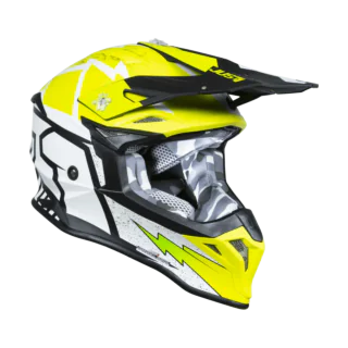 Just1 Crosshelm J39 Poseidon - Zwart / Fluo Geel / Wit